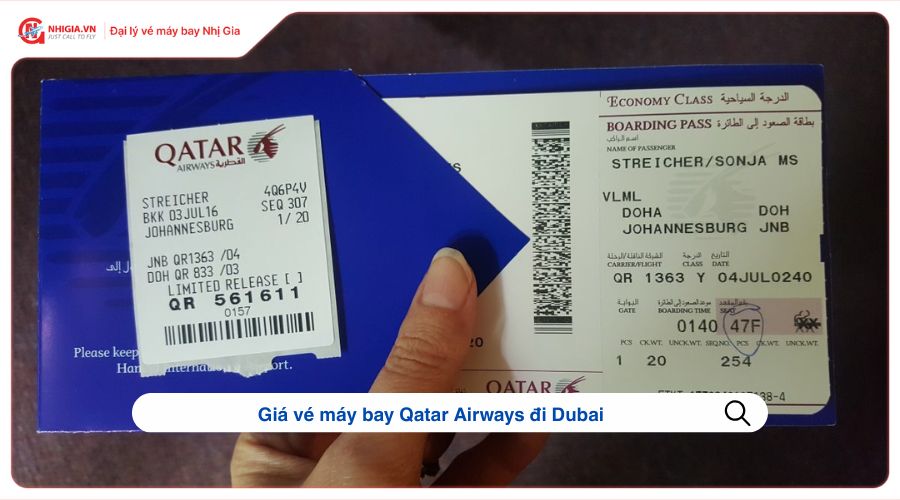 Giá vé máy bay Qatar Airways đi Dubai