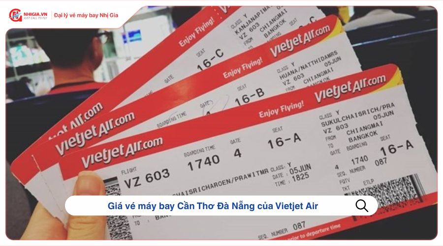 Giá vé máy bay Cần Thơ Đà Nẵng của Vietjet Air