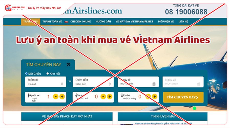Những lưu ý an toàn khi mua vé Vietnam Airlines
