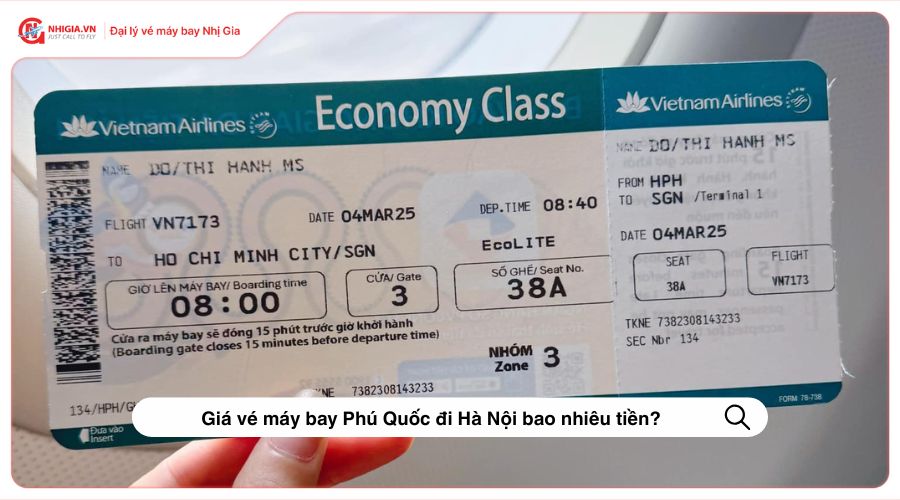 Giá vé máy bay Phú Quốc đi Hà Nội bao nhiêu tiền?