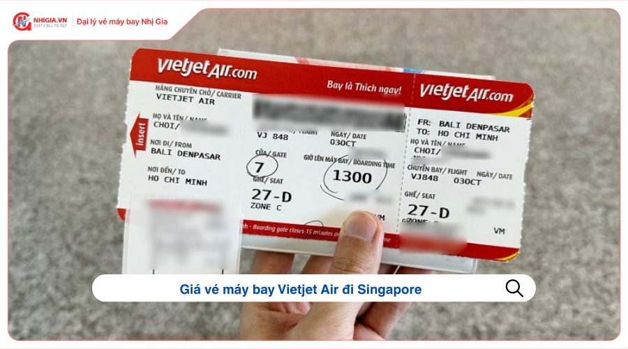 Giá vé máy bay Vietjet Air đi Singapore
