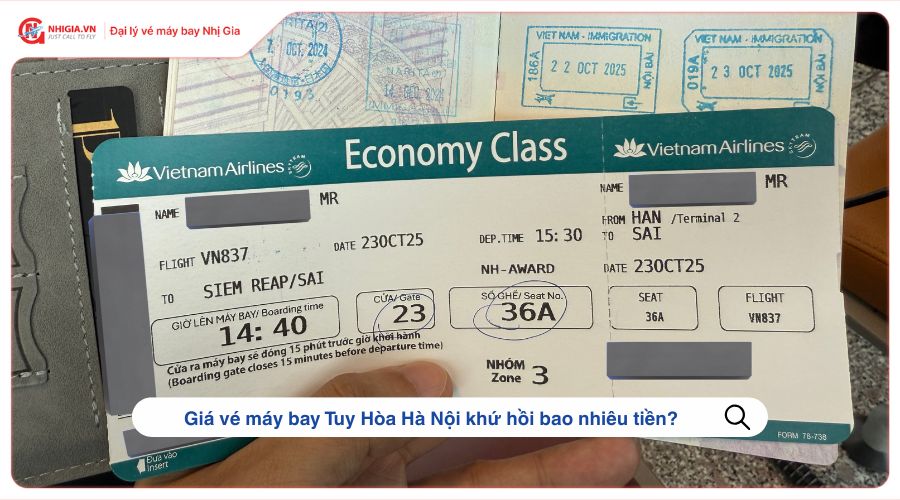 Giá vé máy bay Tuy Hòa Hà Nội khứ hồi bao nhiêu tiền?