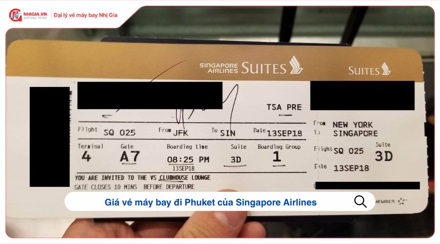 Giá vé máy bay đi Phuket của Singapore Airlines
