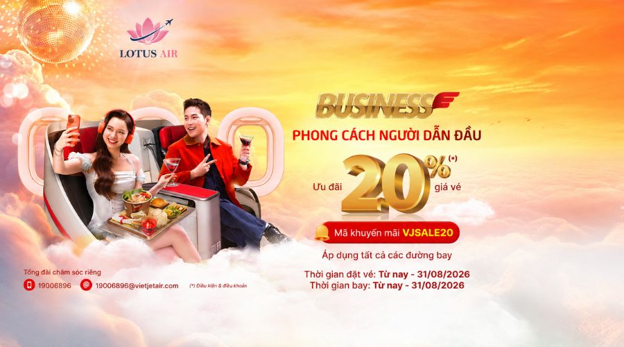 Khuyến mãi 20% hạng vé Deluxe - SkyBoss - Business