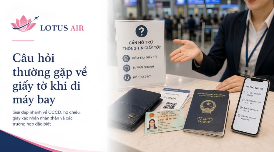 Câu hỏi thường gặp về giấy tờ khi đi máy bay