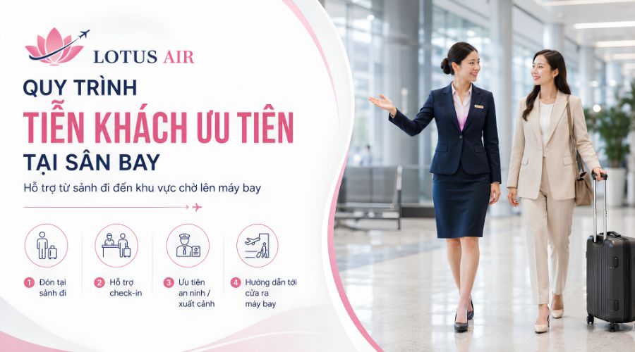 Quy trình tiễn khách ưu tiên tại sân bay