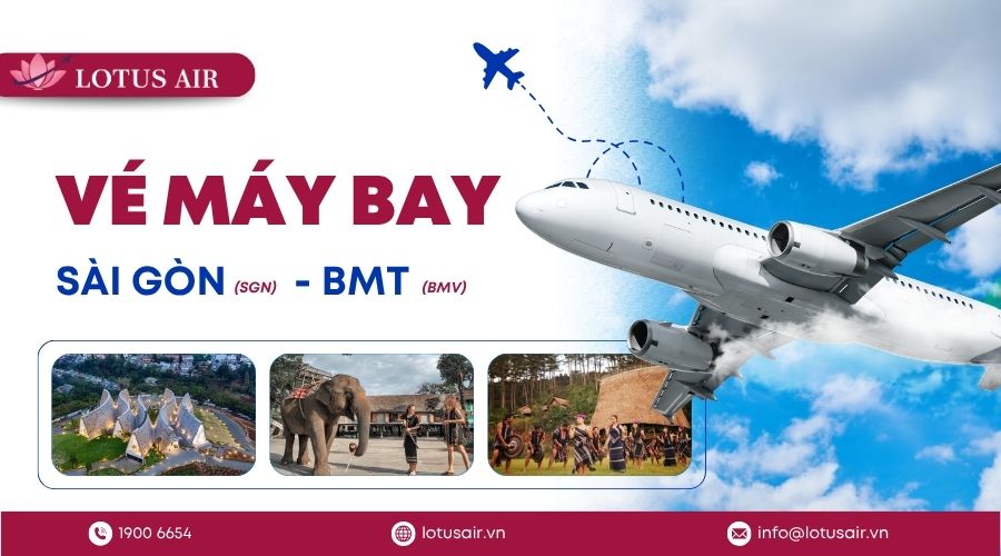 Đặt vé máy bay Sài Gòn (TP.HCM) đi Buôn Ma Thuột