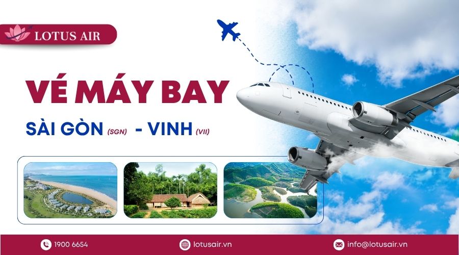 Đặt vé máy bay Sài Gòn (TP.HCM) đi Vinh