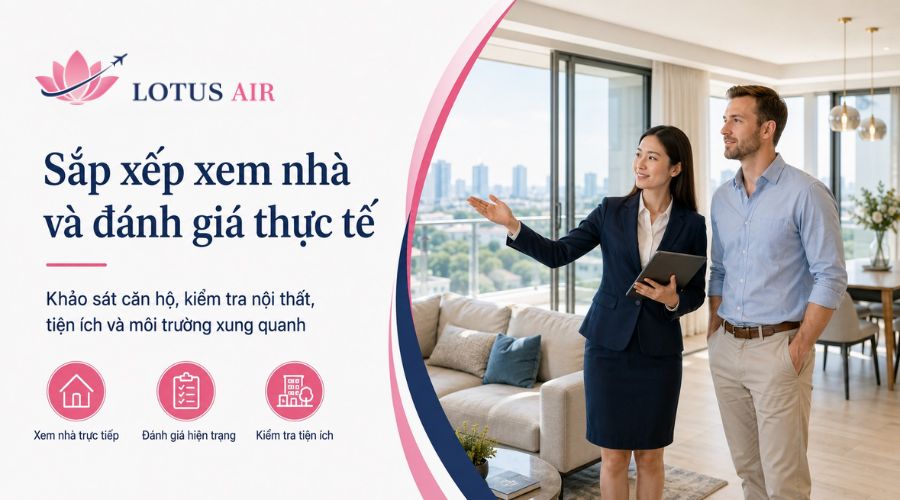 Sắp xếp xem nhà và đánh giá thực tế