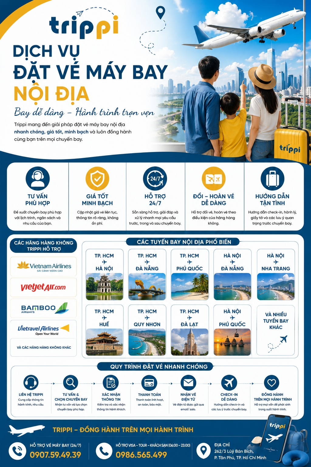 Dịch vụ đặt vé máy bay nội địa