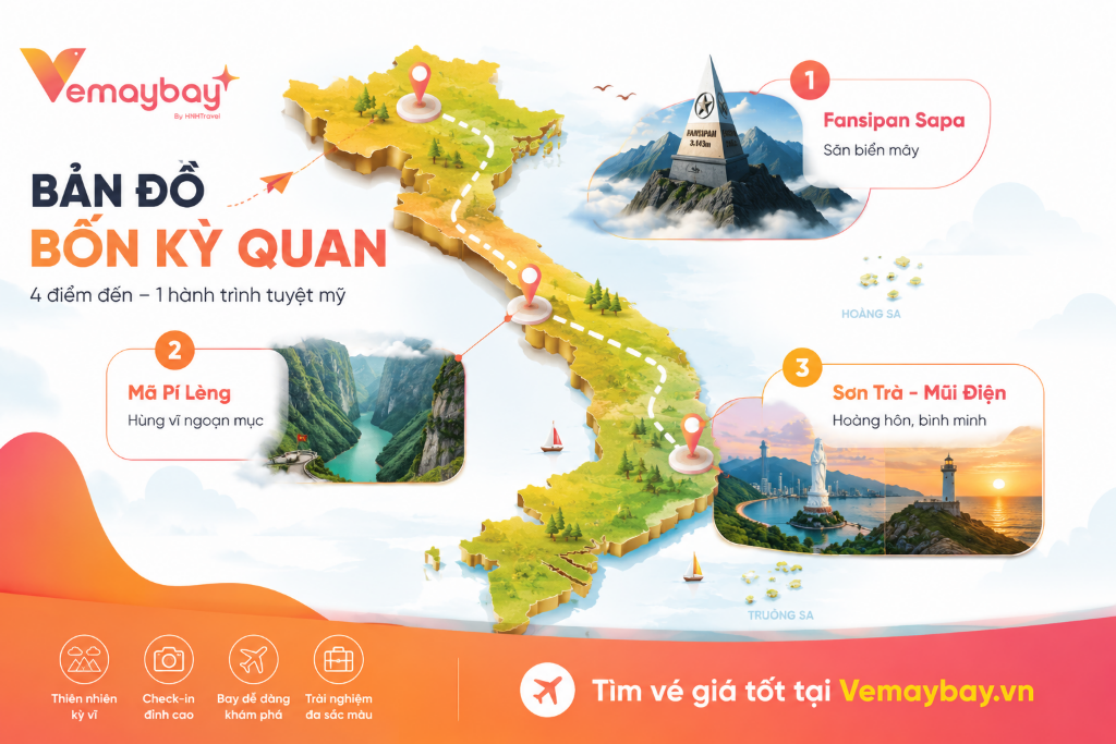 Top địa điểm ngắm cảnh đẹp được tìm kiếm nhiều nhất