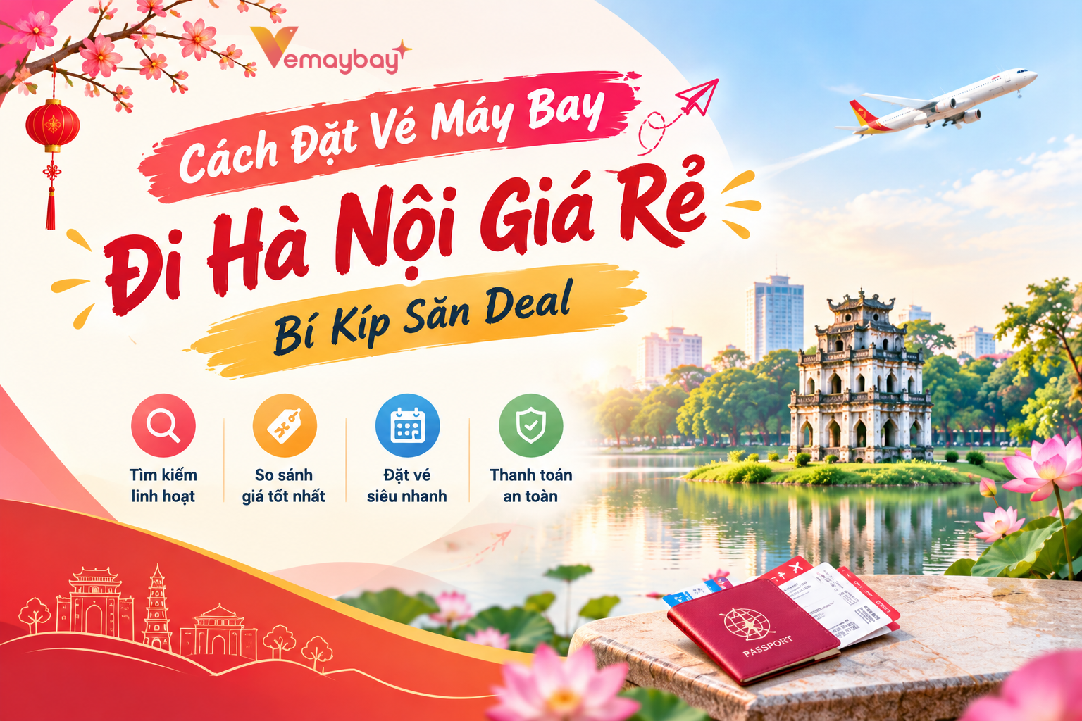 Cách Đặt Vé Máy Bay Đi Hà Nội Giá Rẻ