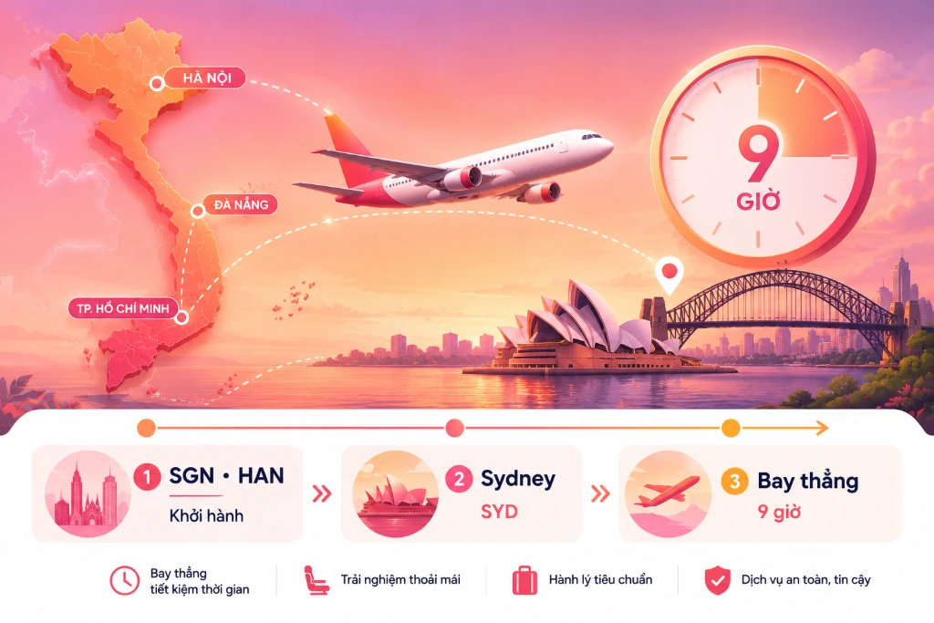 Vé máy bay đi Sydney: Nhiều hãng bay, nhiều lựa chọn với mức giá hấp dẫn