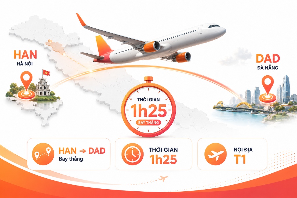 Vé máy bay Hà Nội đi Đà Nẵng: cách đặt vé giá siêu rẻ với nhiều khuyến mãi