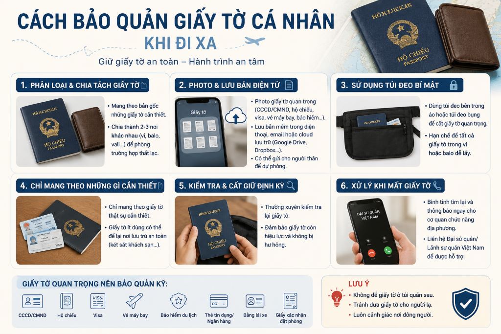 Cách bảo quản giấy tờ cá nhân khi đi xa để chuyến đi luôn suôn sẻ