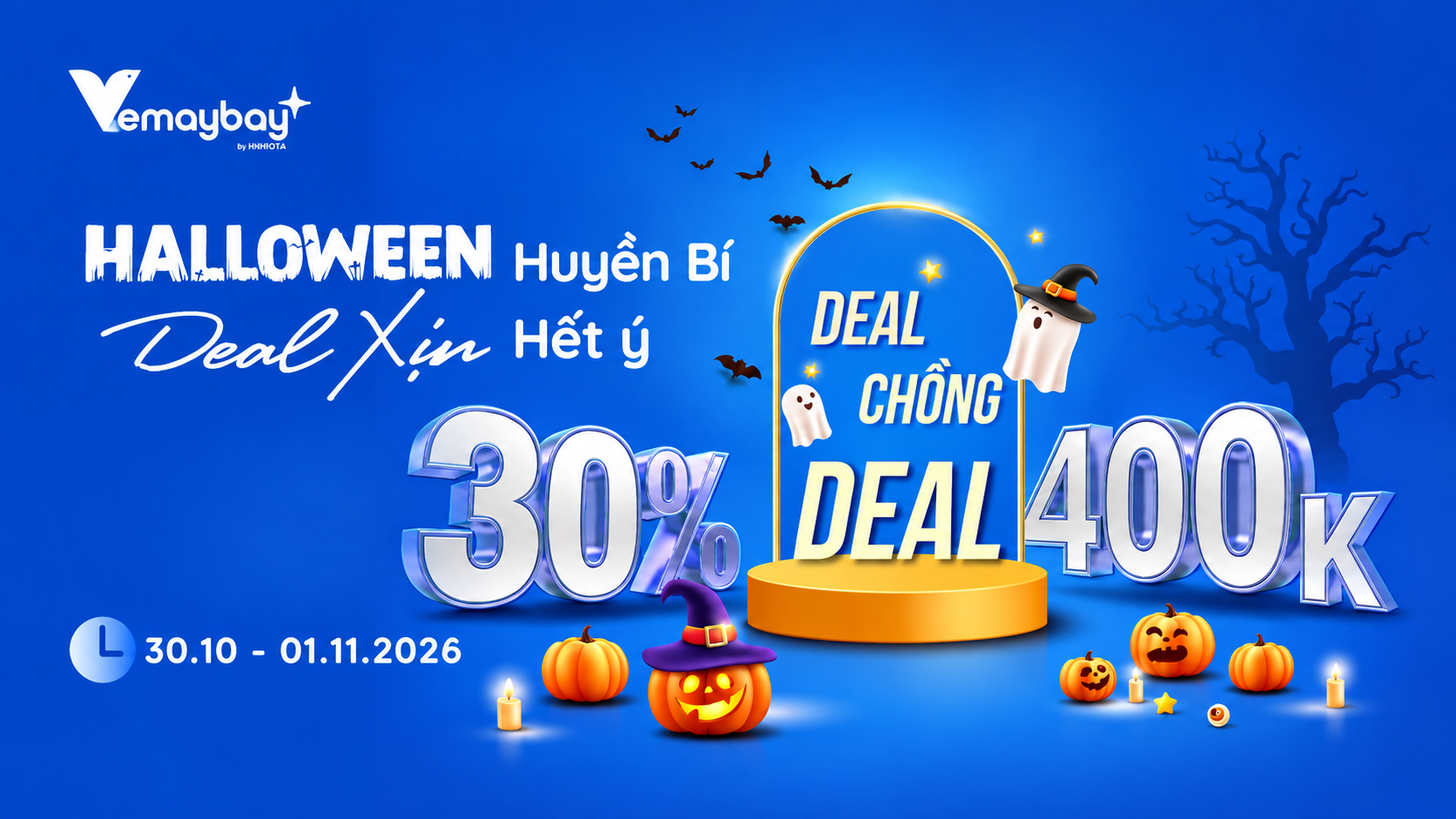 Halloween 2026 Deal Vé Máy Bay Giảm Đến 400K