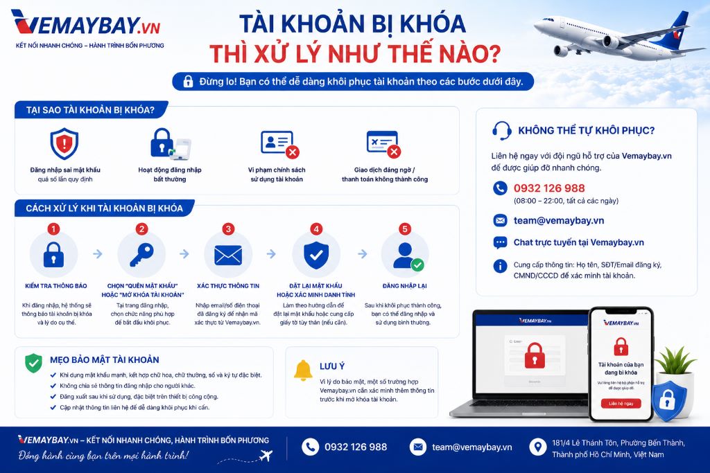 Tài khoản bị khóa thì xử lý như thế nào