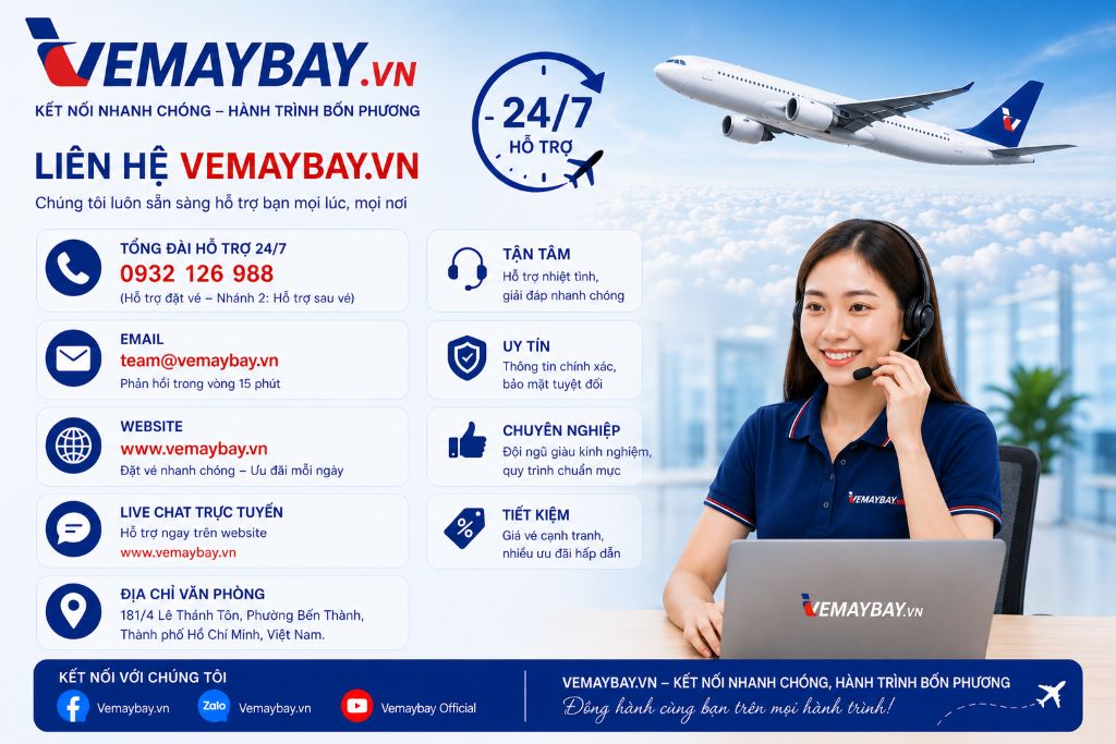 Thông tin liên hệ Vemaybay.vn