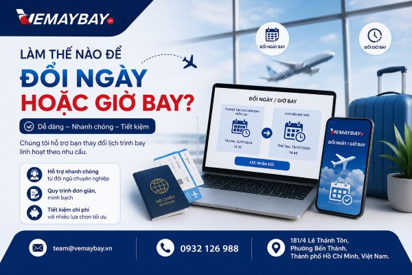Làm thế nào để đổi ngày hoặc giờ bay?