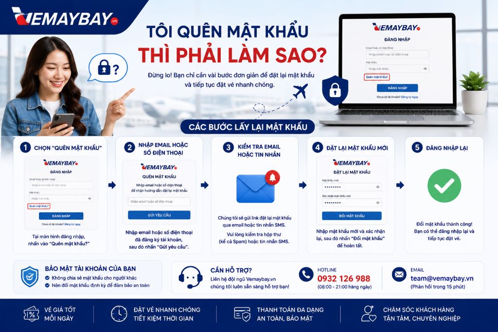 Tôi quên mật khẩu thì phải làm sao