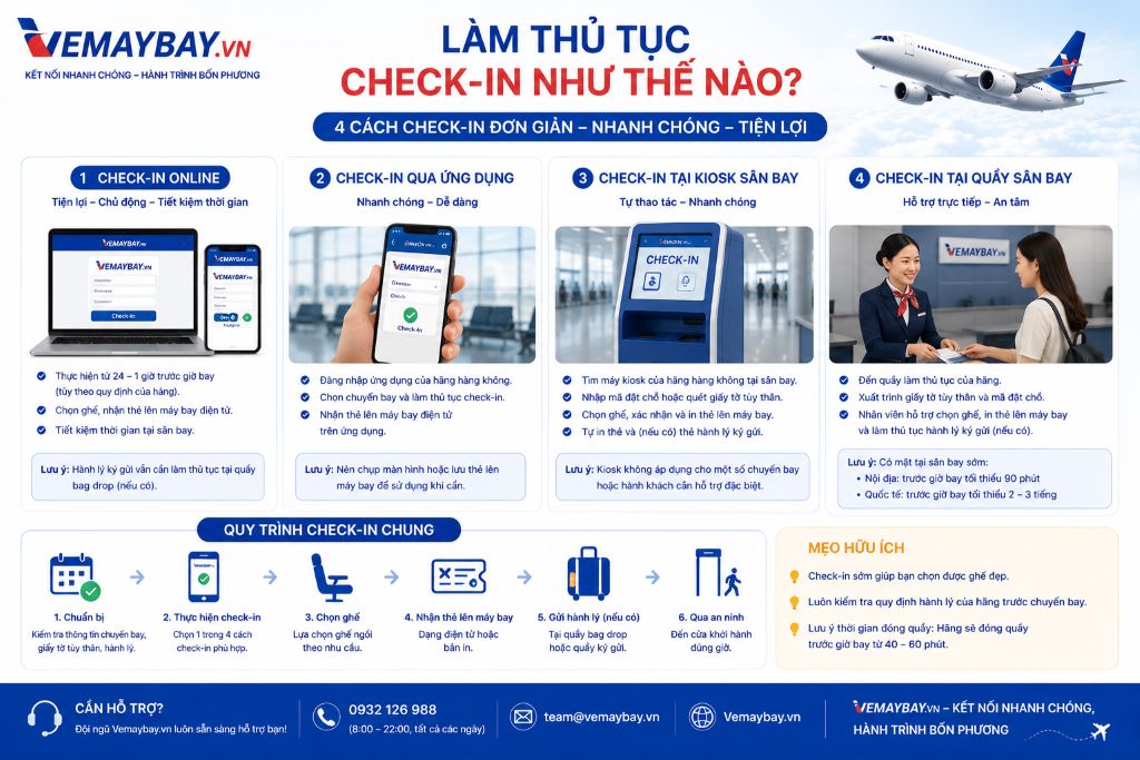Các loại giấy tờ tùy thân cần thiết khi làm thủ tục check-in tại sân bay