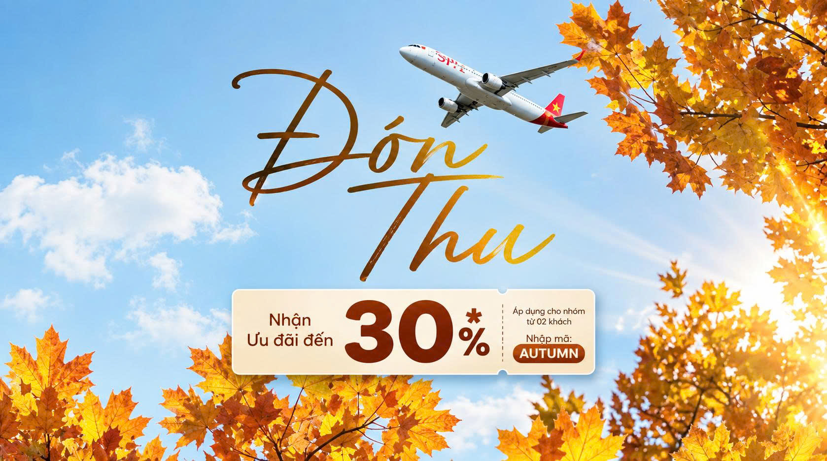Sun PhuQuoc Airways "Đón Thu": Giảm Đến 30%, Nhập Mã AUTUMN
