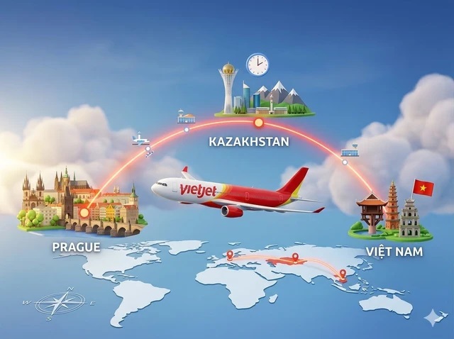VIETJET AIR : ĐƯỜNG BAY MỚI HANOI - PRAHA 