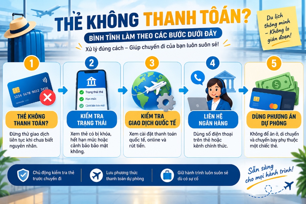 thẻ ngân hàng bị khóa khi ở nước ngoài phải làm sao