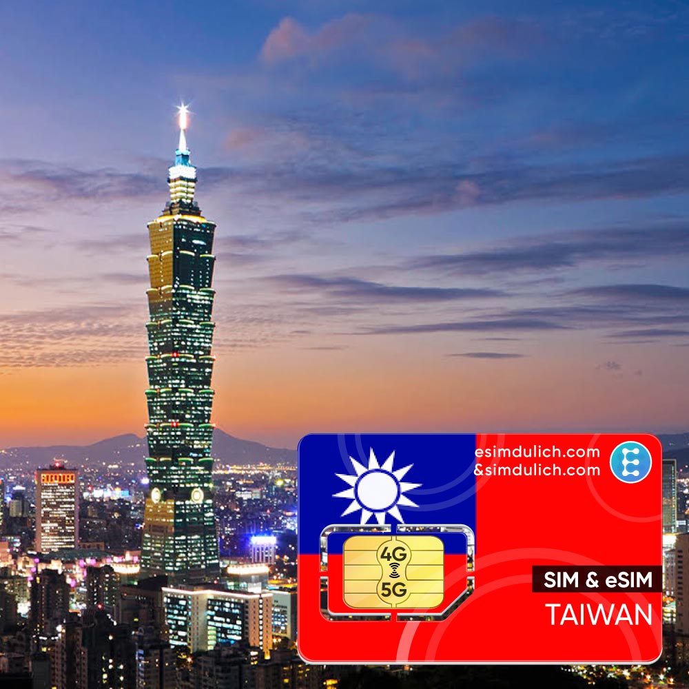 SIM du lịch Đài Loan 4 ngày 4GB – 12GB data