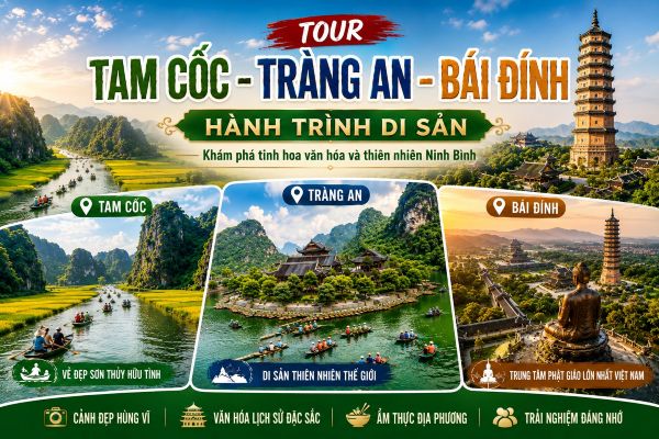 Tour Tam Cốc – Tràng An – Bái Đính: Hành Trình Di Sản